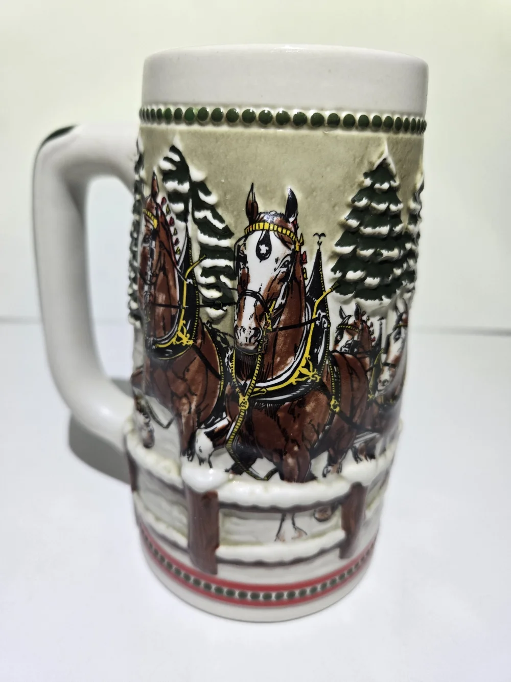 Budweiser Clydesdales Limited Edition Holiday Stein Ceramarte